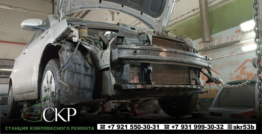 Ремонт кузова Киа Рио (Kia Rio) в СПб в автосервисе СКР.