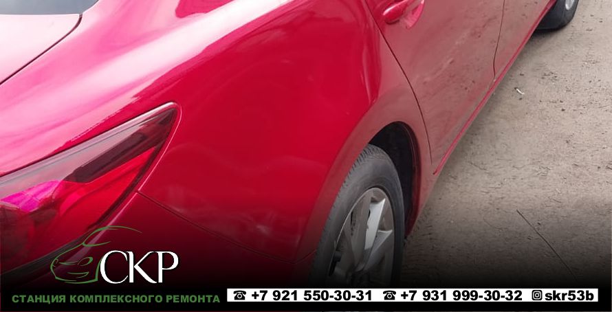 Замена порога и ремонт крыла на Мазда 6 (Mazda 6) в СПб в автосервисе СКР.